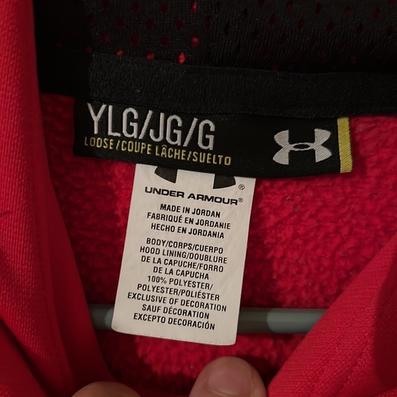 Youth Under Armour Hooded Sweatshirt, Youth size: YLG Good condition - Picture 2 of 10